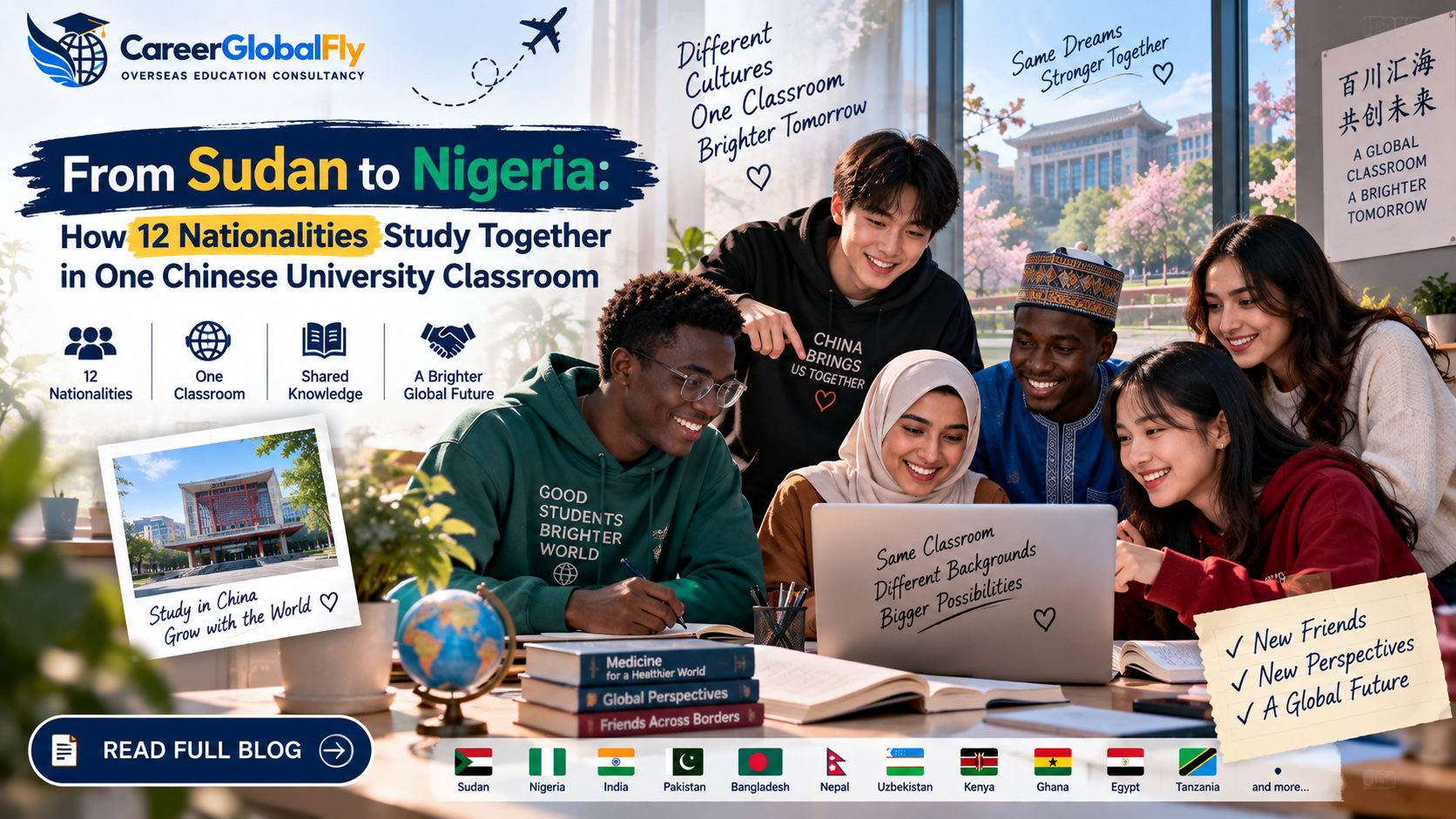 From Sudan to Nigeria: How 12 Nationalities Study Together in One Chinese University Classroom